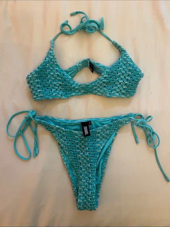 triangl swimwear Other - RARE triangl swimwear Crochet Bikini in Aqua Blue